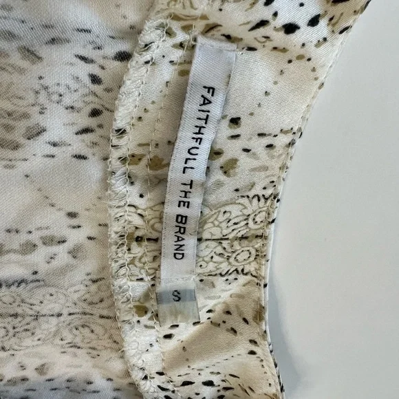 Faithfull The Brand Roman Dress Oasis Print Tie Small Beach Bohemian Coverup - Picture 4 of 7